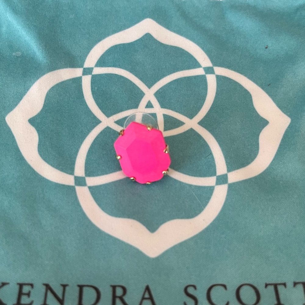 Kendra Scott Morgan Neon Pink Single Stud